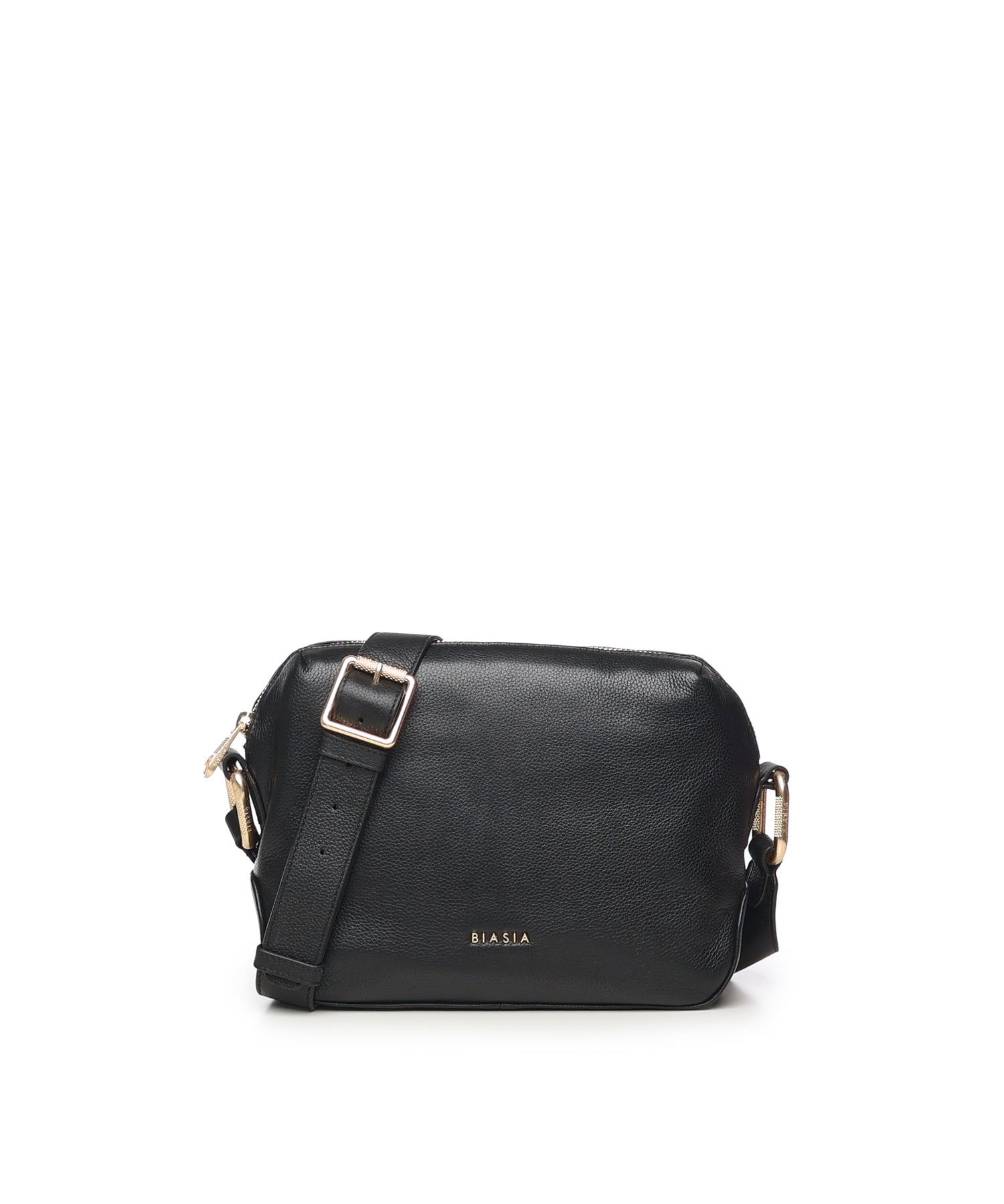 Borsa a tracolla in pelle con logo BIBP9E506 NERO BIASIA 
