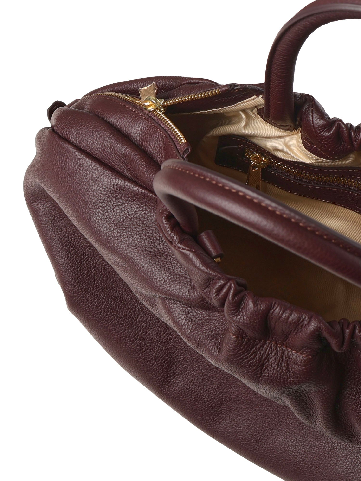 Borsa in pelle con logo BIBP9E701 PRUGNA BIASIA 