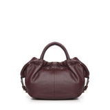 Borsa in pelle con logo<BR/> BIBP9E702 PRUGNA BIASIA 