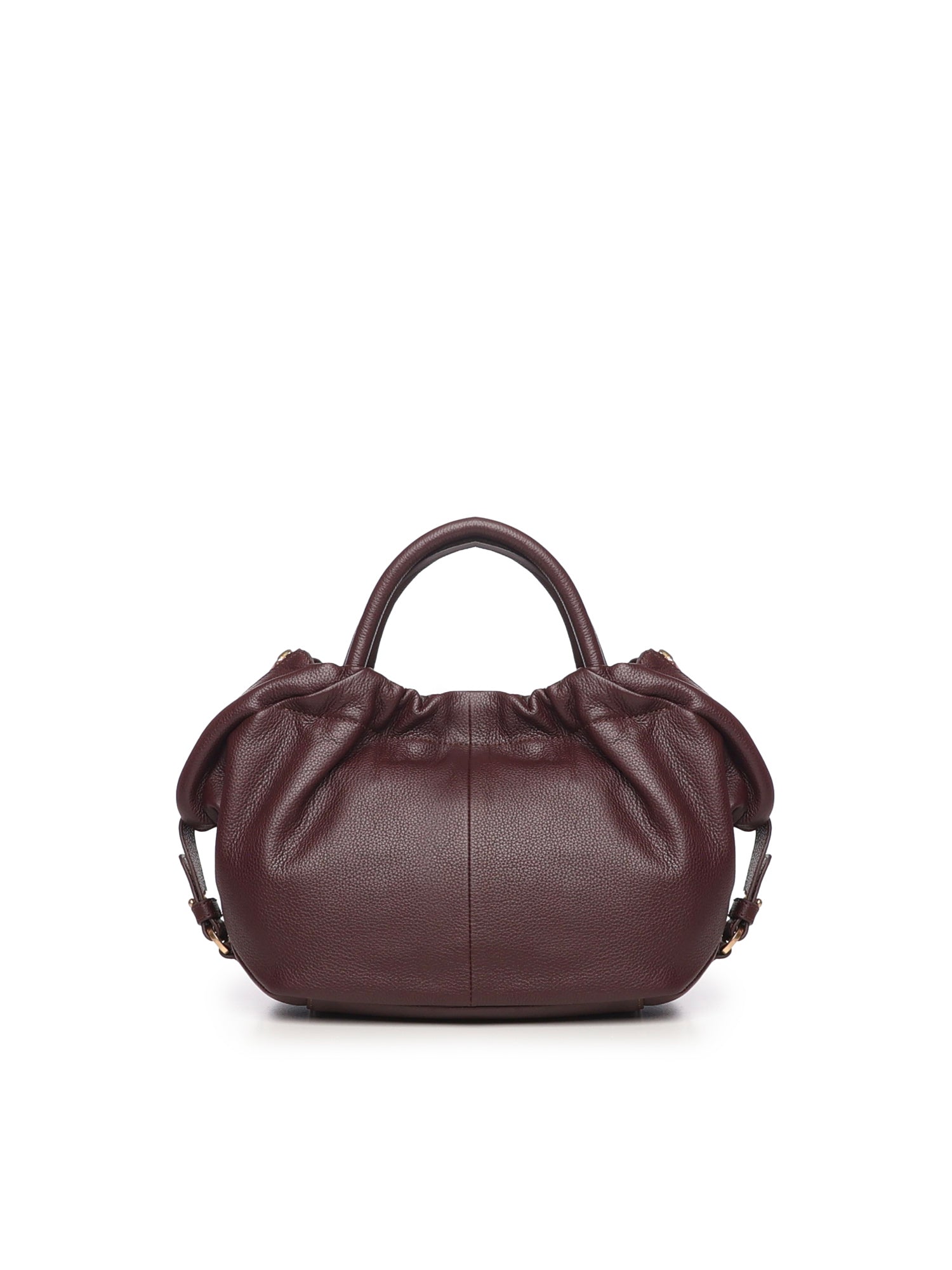 Borsa in pelle con logo<BR/> BIBP9E702 PRUGNA BIASIA 