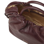 Borsa in pelle con logo<BR/> BIBP9E702 PRUGNA BIASIA 