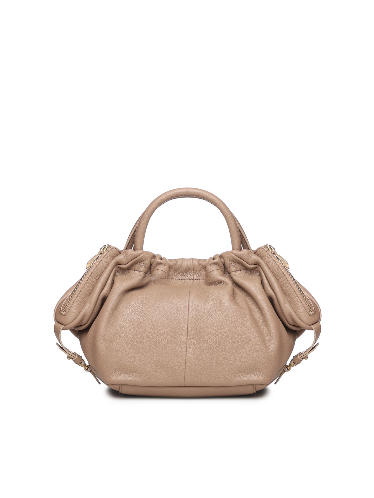 Borsa in pelle con logo<BR/> BIBP9E702 TAUPE BIASIA 