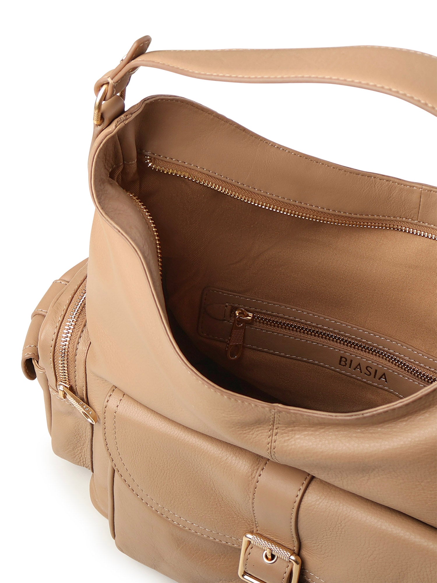 Borsa a spalla Factor in pelle BIBP9EC03 CAMEL BIASIA 
