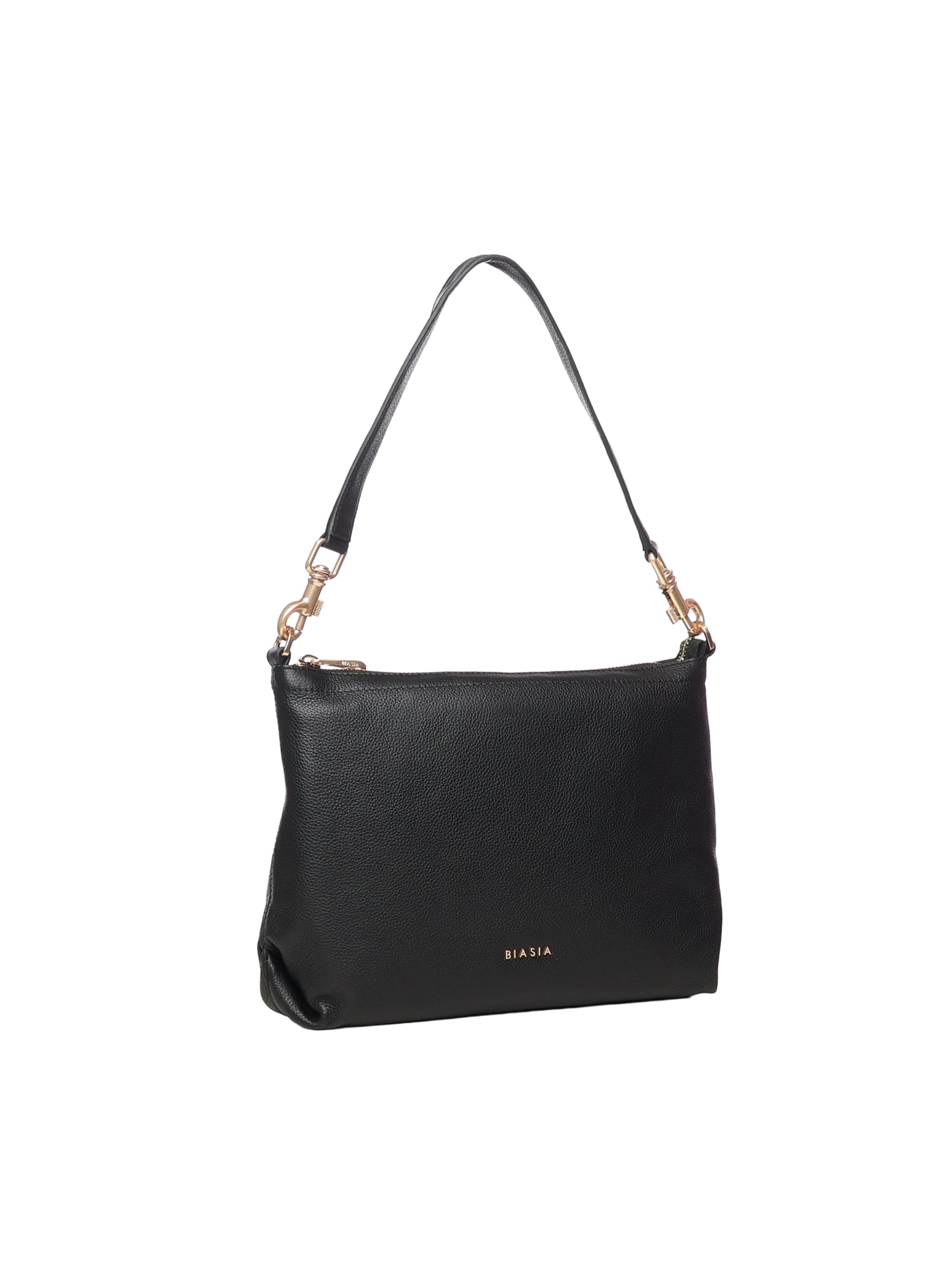 Borsa a spalla con logo BIBP9FA01 NERO BIASIA 