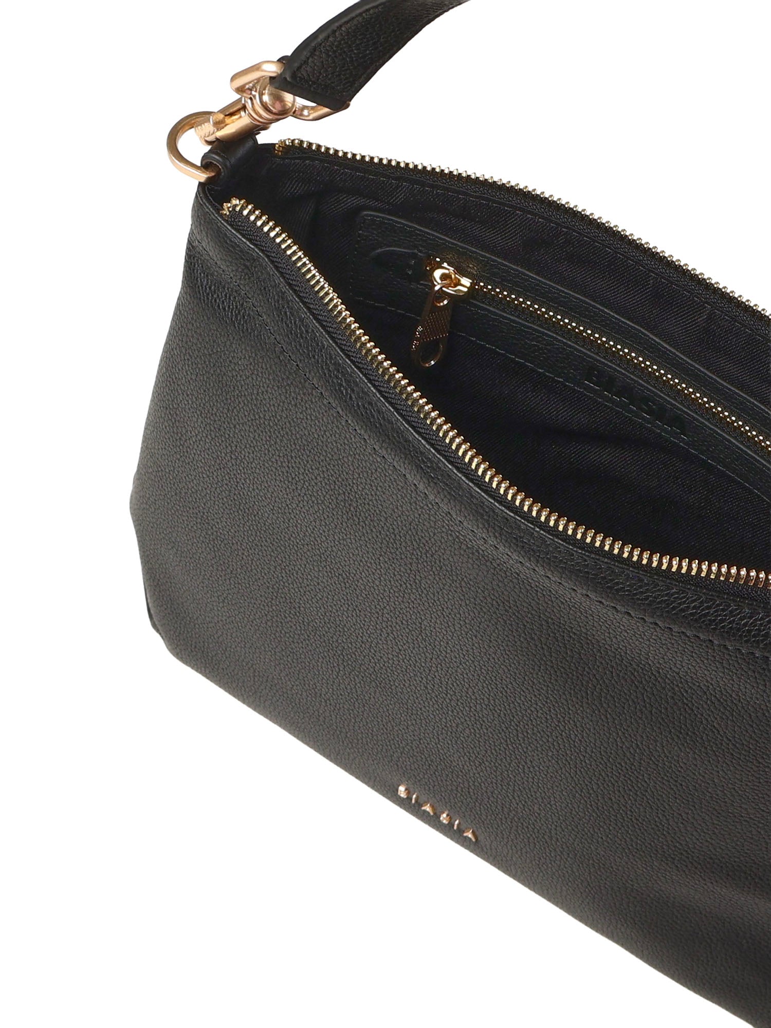 Borsa a spalla con logo BIBP9FA01 NERO BIASIA 