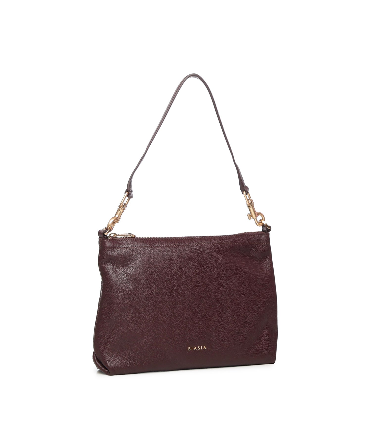 Borsa a spalla con logo BIBP9FA01 PRUGNA BIASIA 