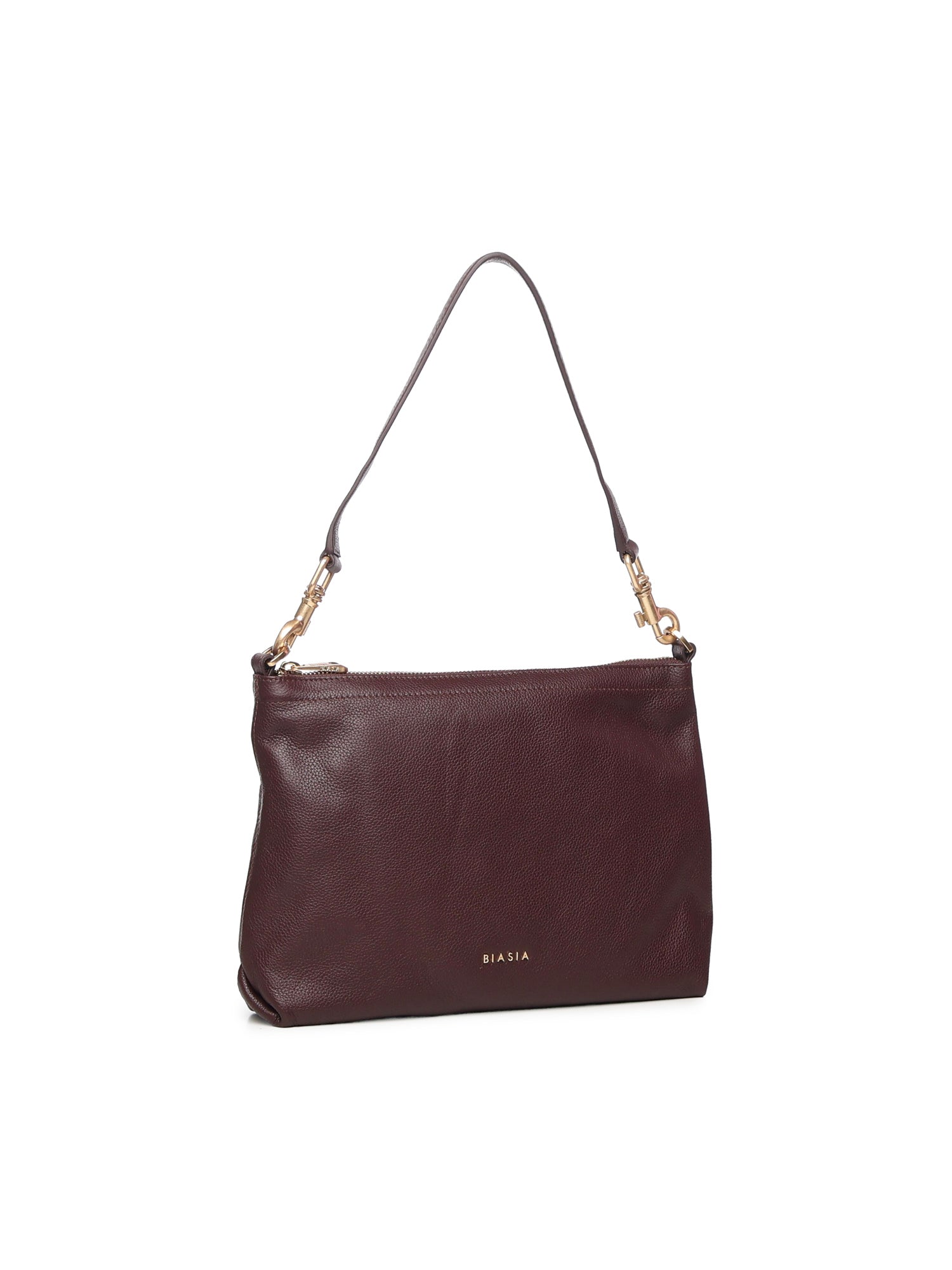 Borsa a spalla con logo BIBP9FA01 PRUGNA BIASIA 