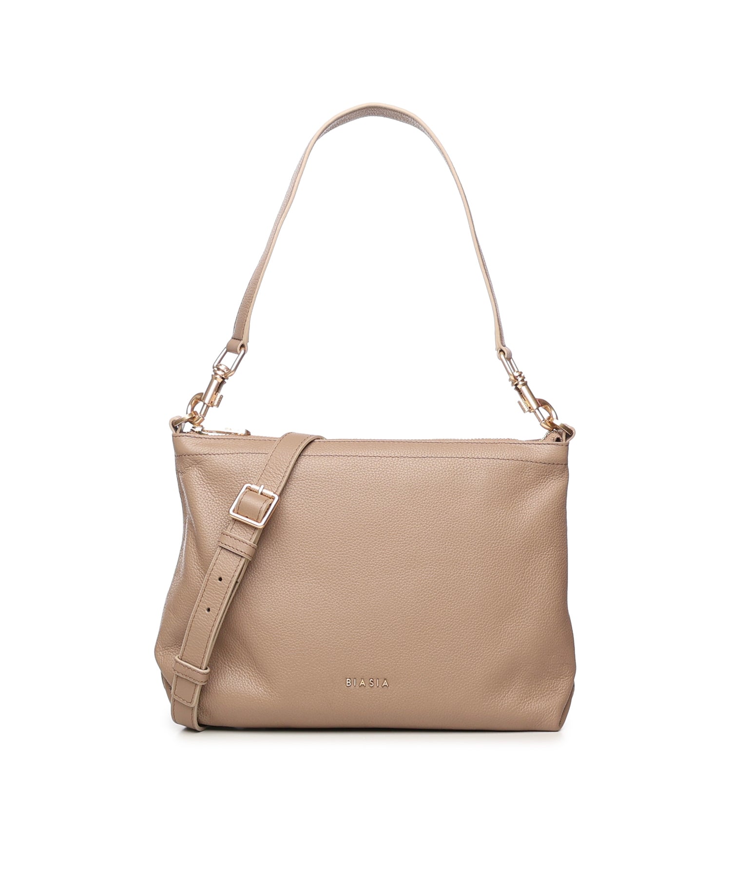 Borsa a spalla con logo BIBP9FA01 TAUPE BIASIA 