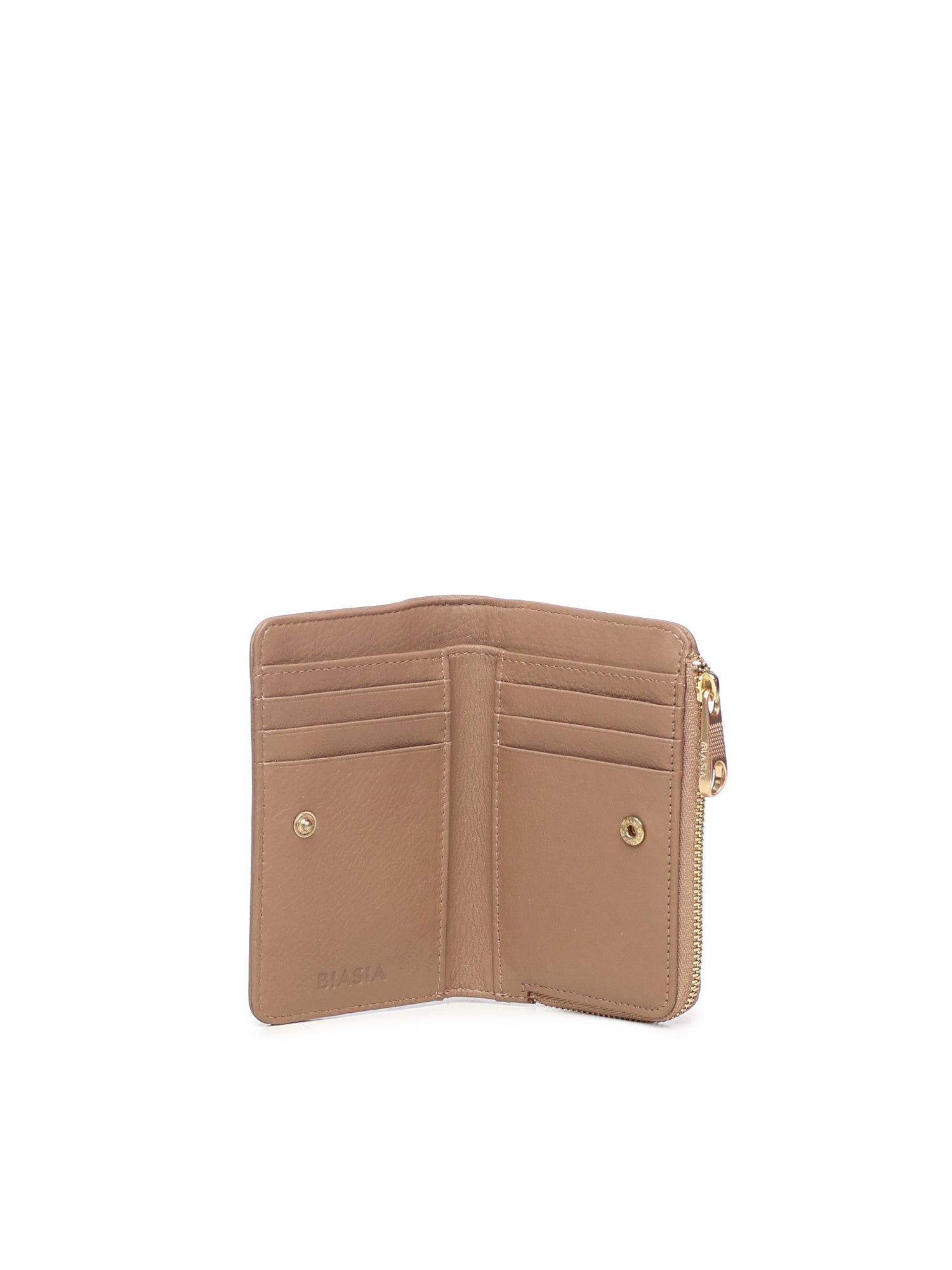 Portafoglio con logo in pelle BIPP9FF251 TAUPE BIASIA 