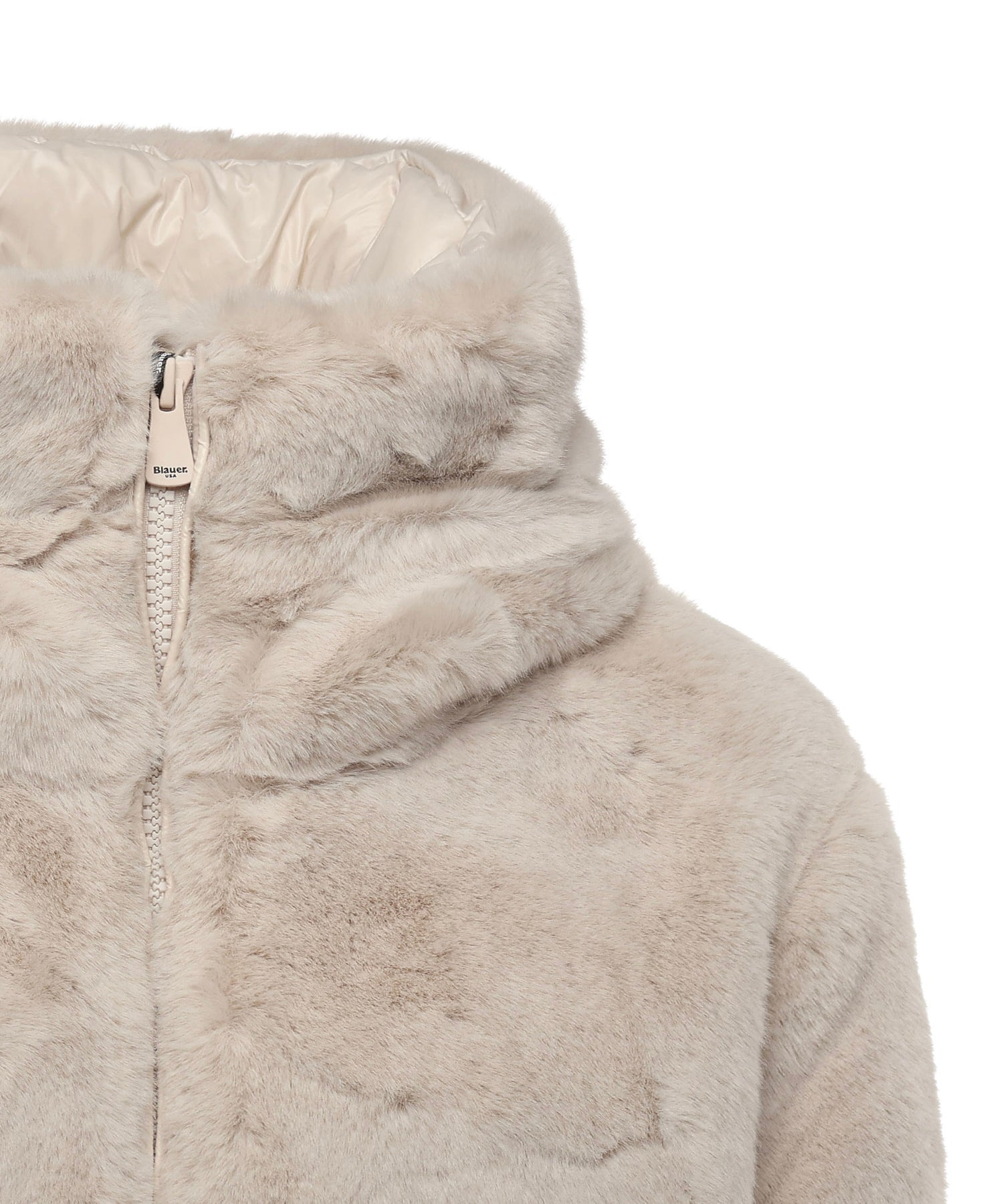 Piumino in nylon con pelliccia 25WBLDC02178 006646907 BLAUER 