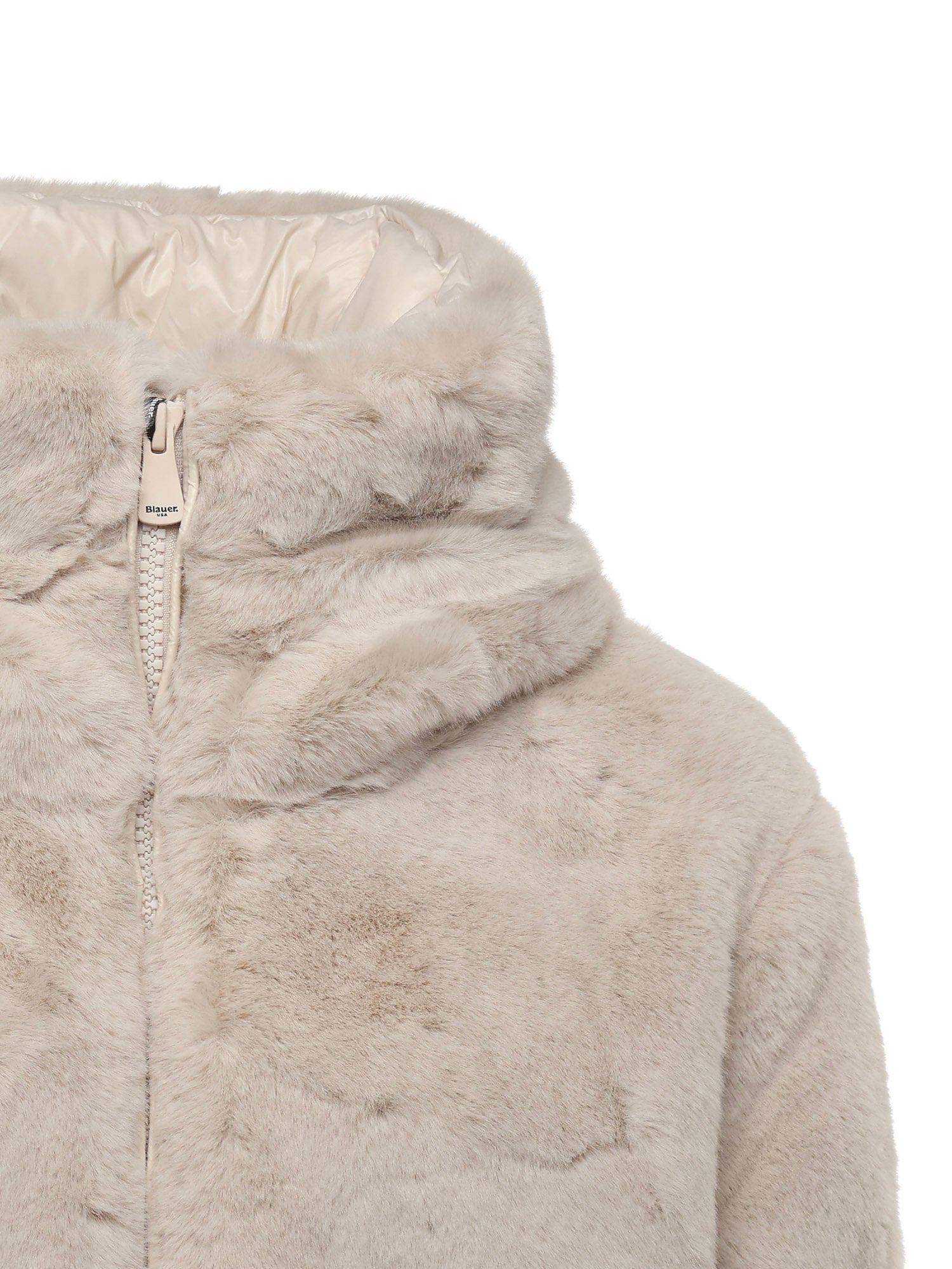 Piumino in nylon con pelliccia 25WBLDC02178 006646907 BLAUER 