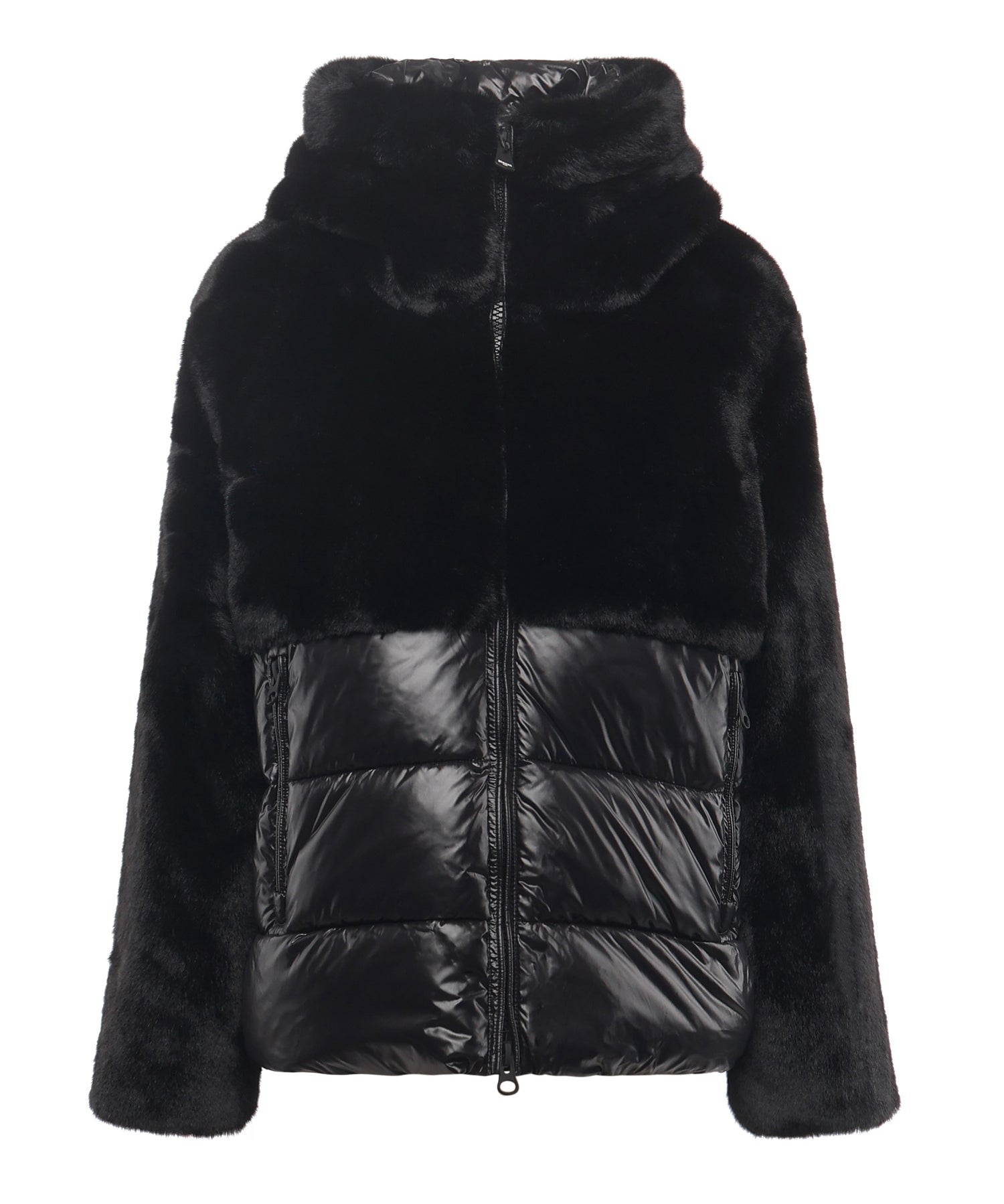 Piumino in nylon con pelliccia 25WBLDC02178 006646999 BLAUER 