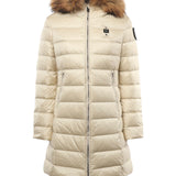 Piumino lungo con pelliccia Kristin 25WBLDK03103 006047907GG BLAUER 