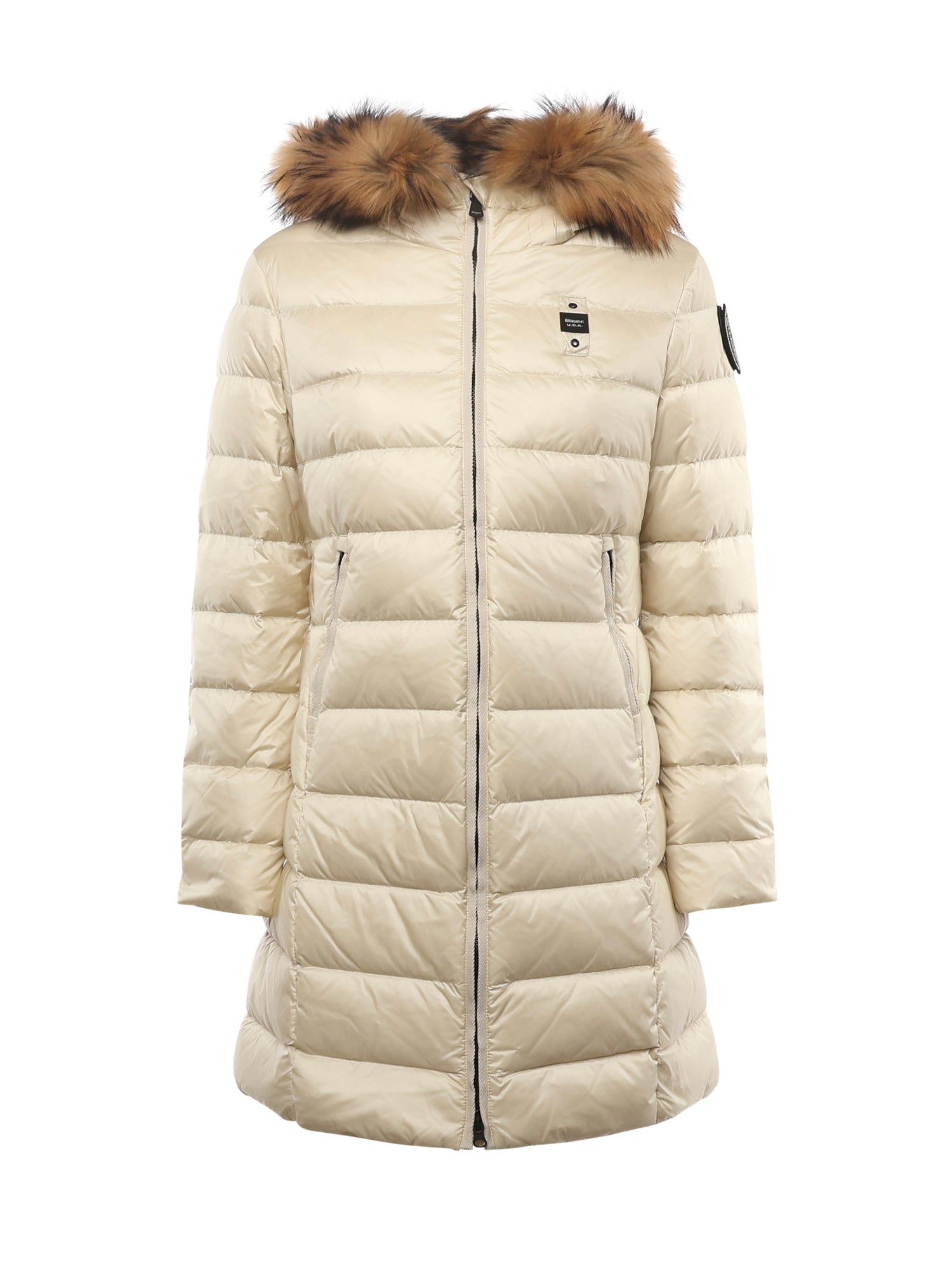 Piumino lungo con pelliccia Kristin 25WBLDK03103 006047907GG BLAUER 