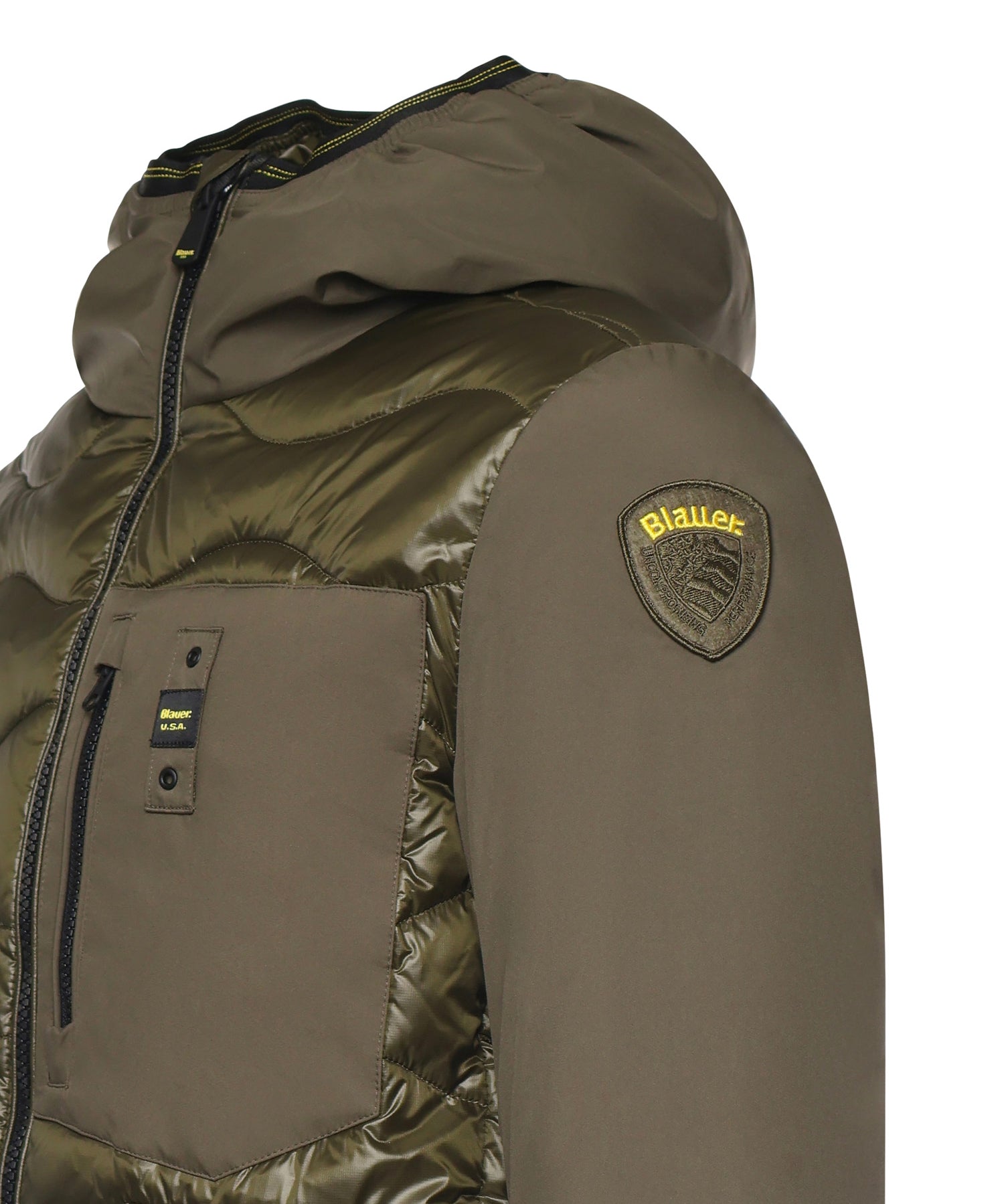 Piumino imbottito con logo<BR/> 25WBLUC08078 006355670 BLAUER 