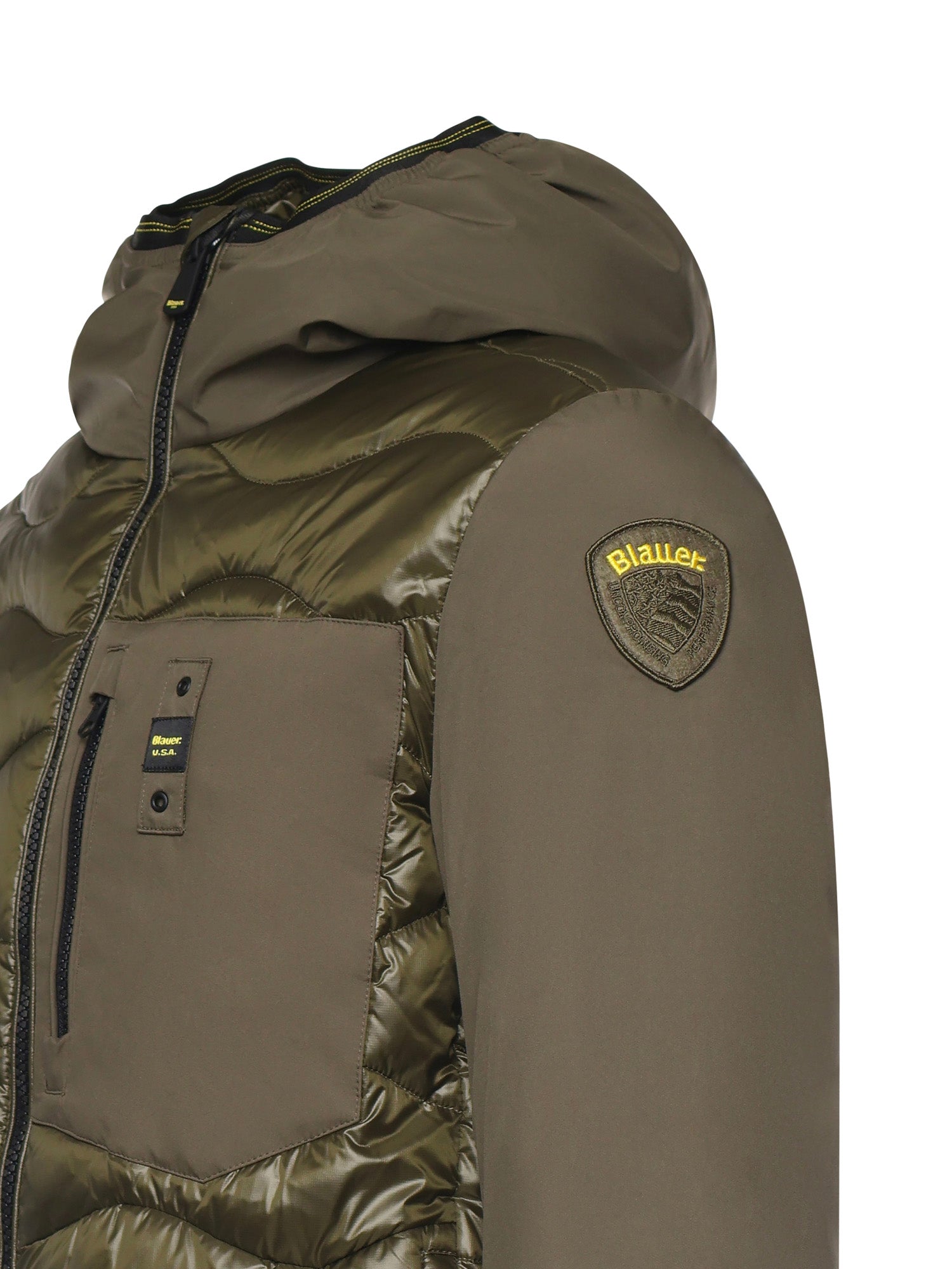 Piumino imbottito con logo<BR/> 25WBLUC08078 006355670 BLAUER 