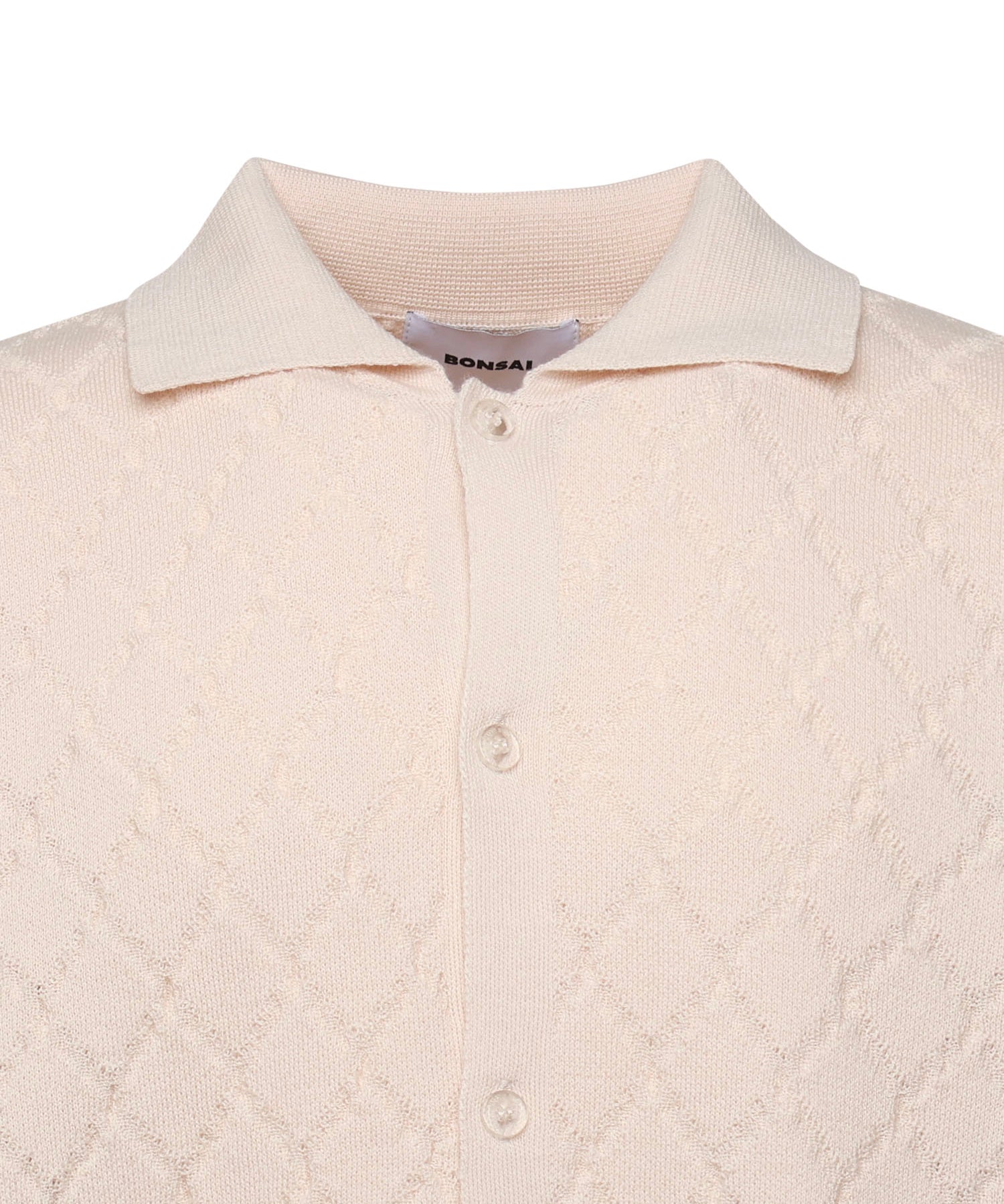 Polo a rombi in maglia KN007 BEI BONSAI 