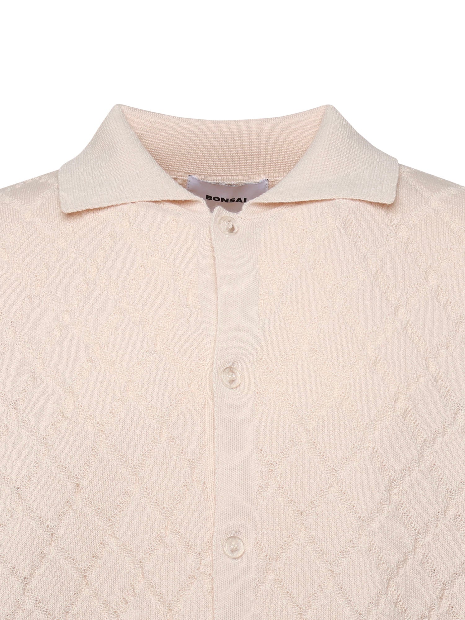 Polo a rombi in maglia KN007 BEI BONSAI 