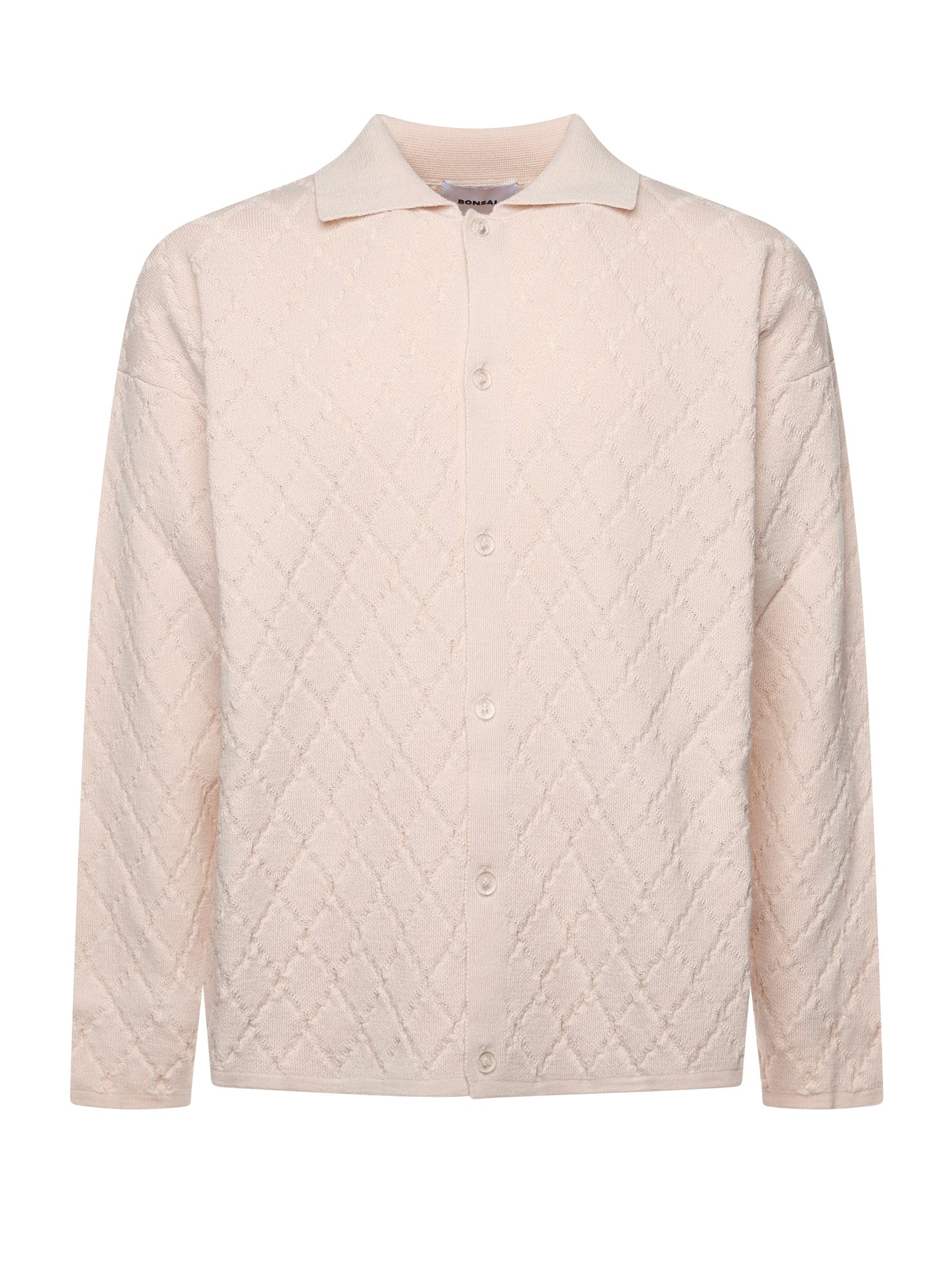 Polo a rombi in maglia KN007 BEI BONSAI 