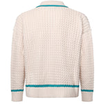 Giacca in maglia con zip KN014 BEI BONSAI 