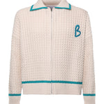 Giacca in maglia con zip KN014 BEI BONSAI 