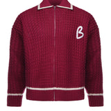 Giacca in maglia con zip KN014 RED BONSAI 