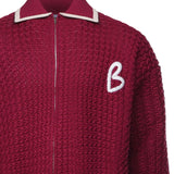 Giacca in maglia con zip KN014 RED BONSAI 