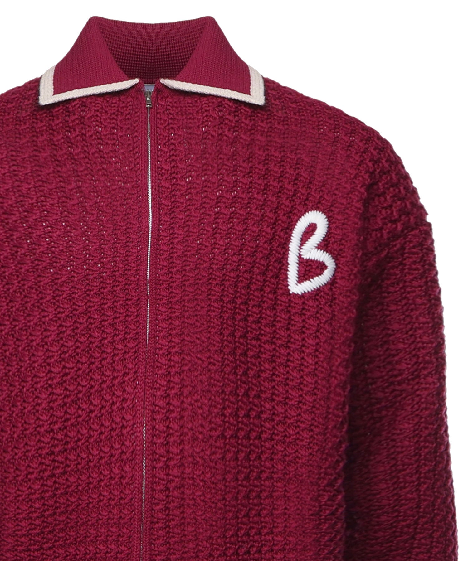 Giacca in maglia con zip KN014 RED BONSAI 