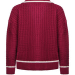 Giacca in maglia con zip KN014 RED BONSAI 