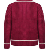 Giacca in maglia con zip KN014 RED BONSAI 