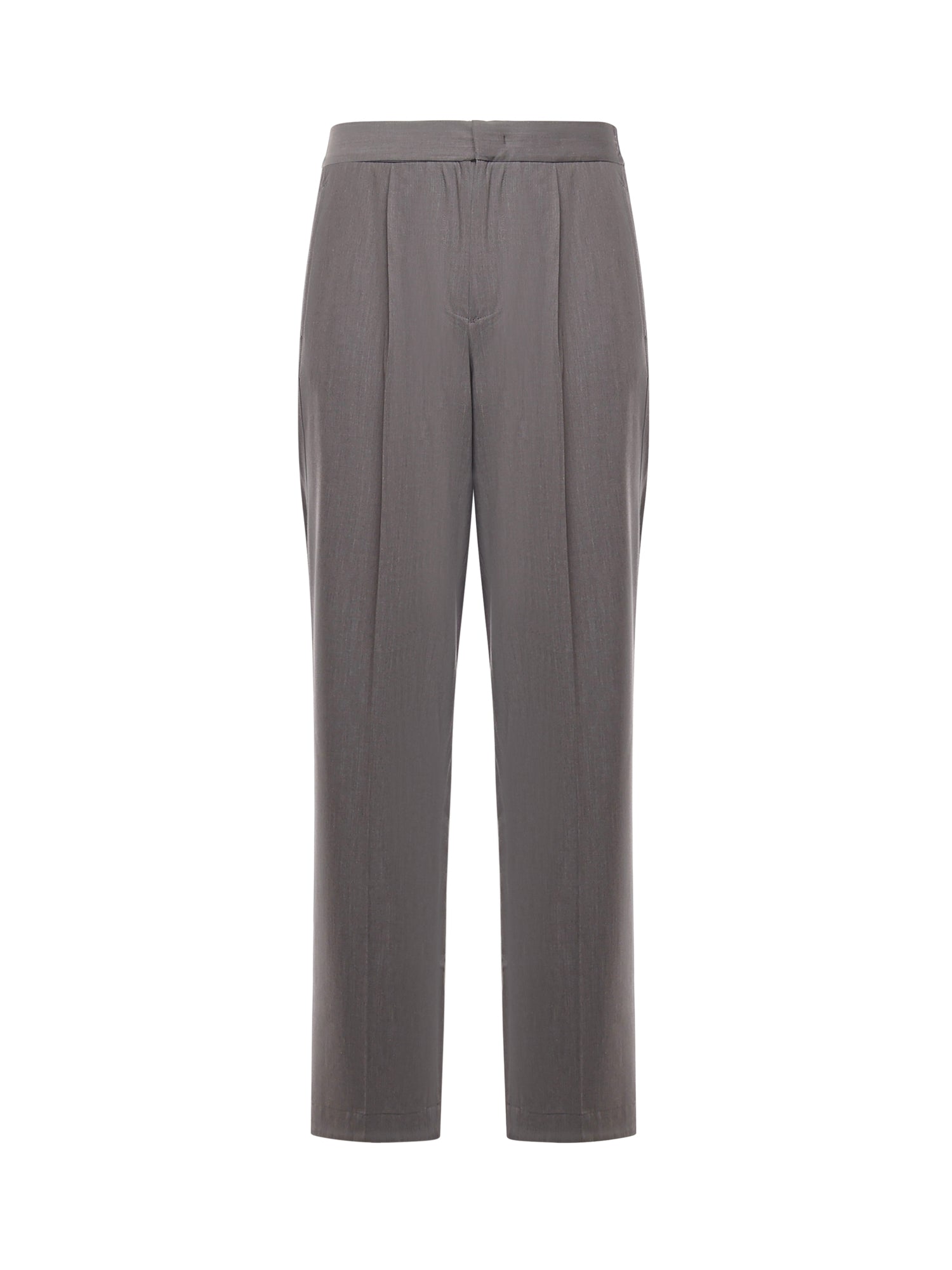 Pantaloni loose con pinces PT005V4 GRY BONSAI 