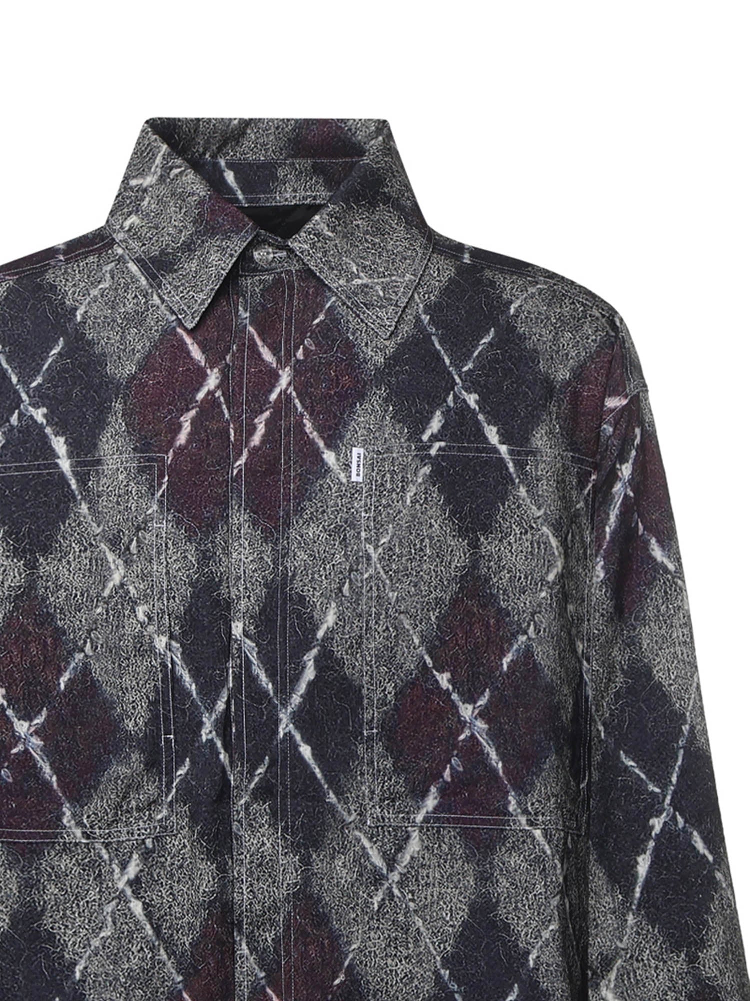 Camicia rombi in flanella SH002002 WHT BONSAI 