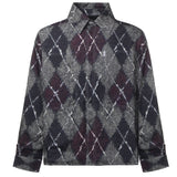 Camicia rombi in flanella SH002002 WHT BONSAI 