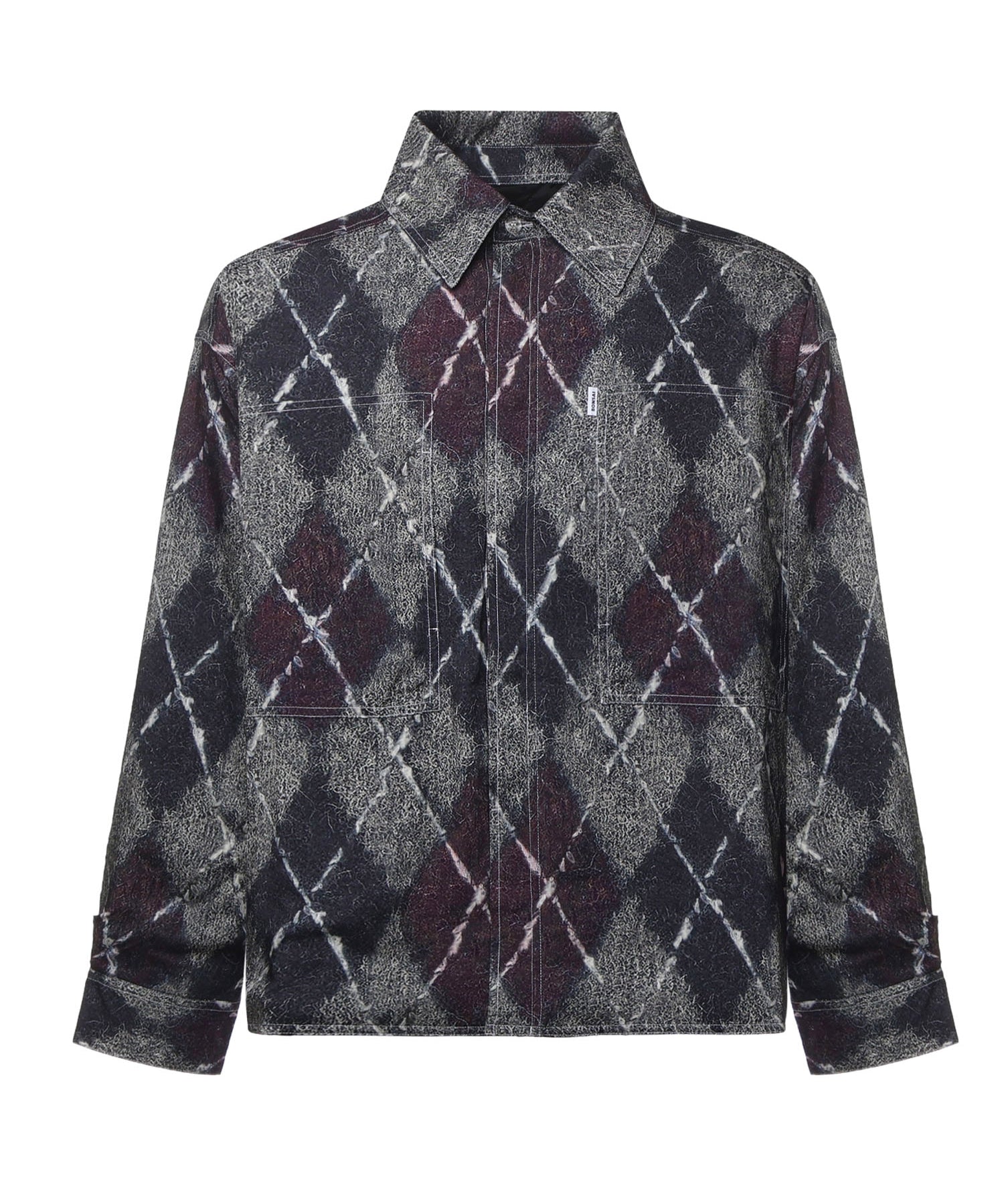 Camicia rombi in flanella SH002002 WHT BONSAI 