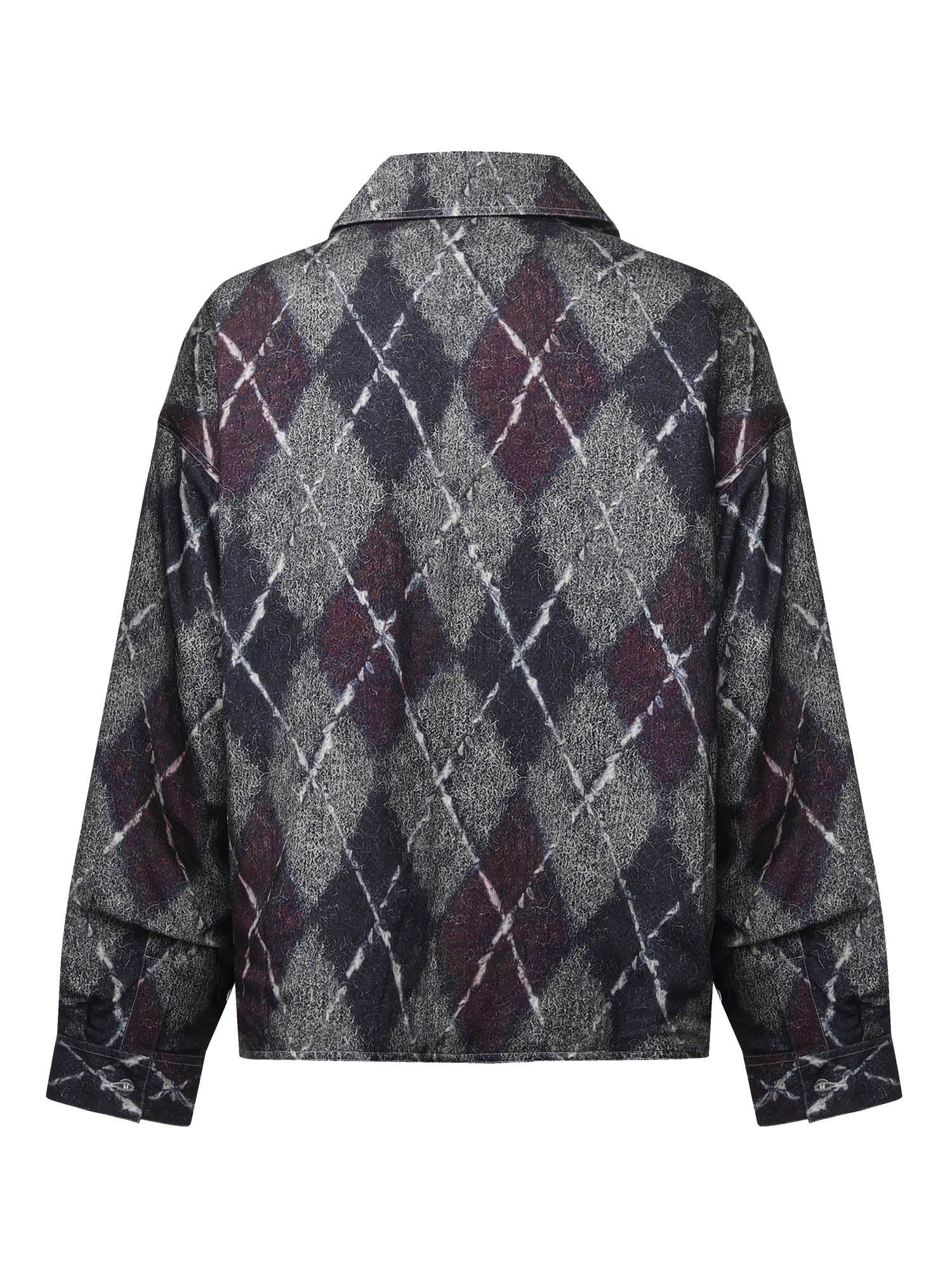 Camicia rombi in flanella SH002002 WHT BONSAI 