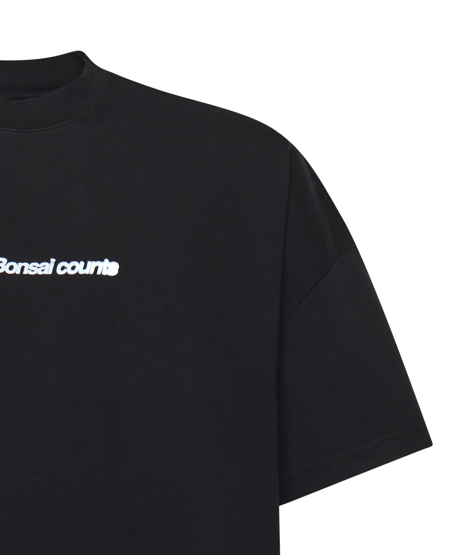 T-shirt in cotone con stampa TS002003 BLK BONSAI 