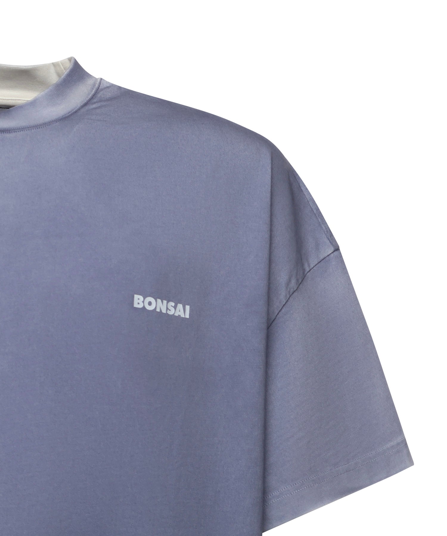 T-shirt in cotone con logo TS003001 BLU BONSAI 