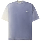 T-shirt in cotone con logo TS003001 BLU BONSAI 