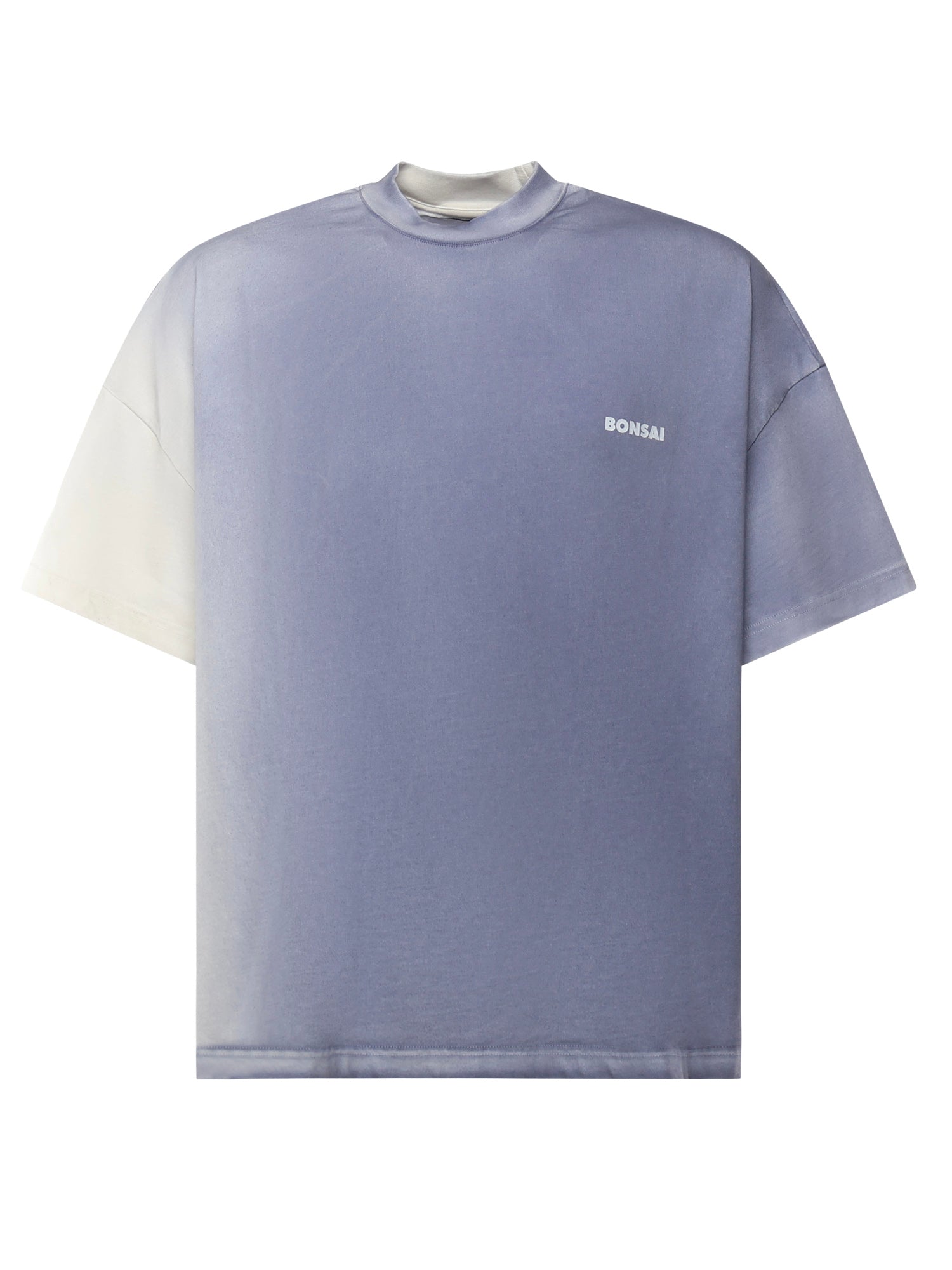 T-shirt in cotone con logo TS003001 BLU BONSAI 
