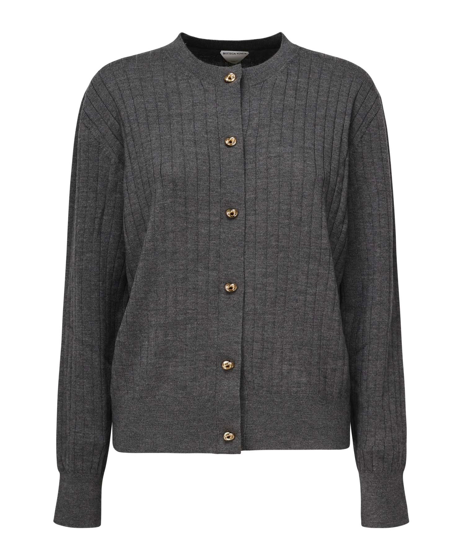 Cardigan in lana a coste 835337 V5L701370 BOTTEGA VENETA 