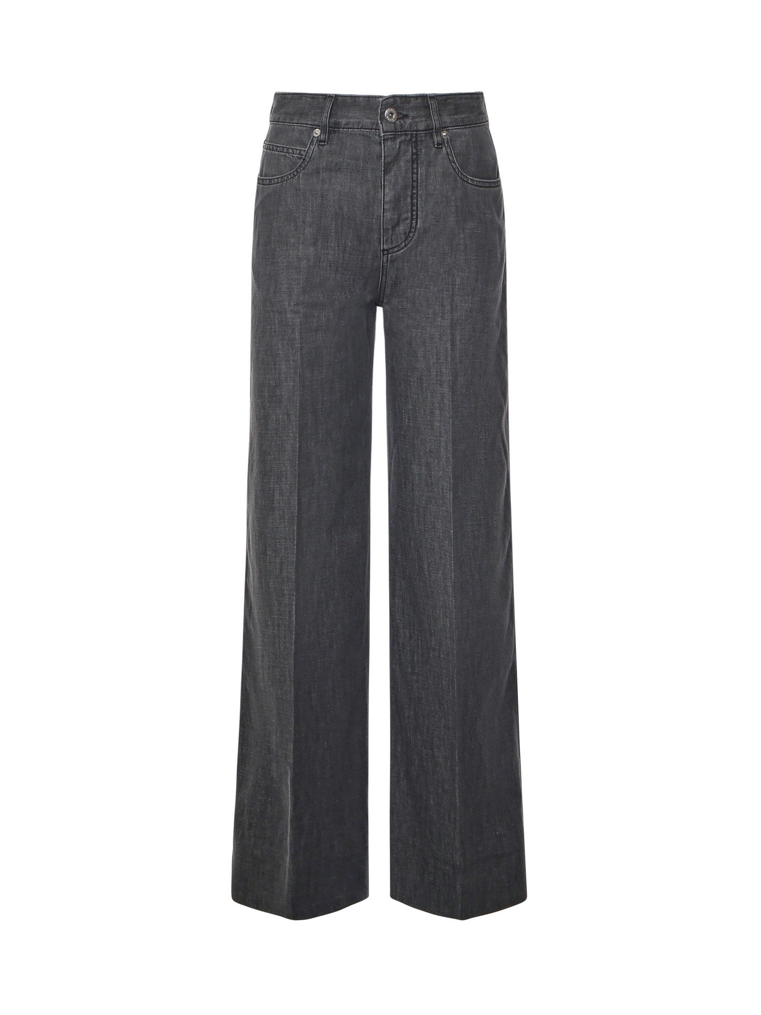 Jeans a palazzo in denim 841027 V5SO01003 BOTTEGA VENETA 
