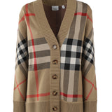 Cardigan in misto lana Check 8039153 A7026 BURBERRY 