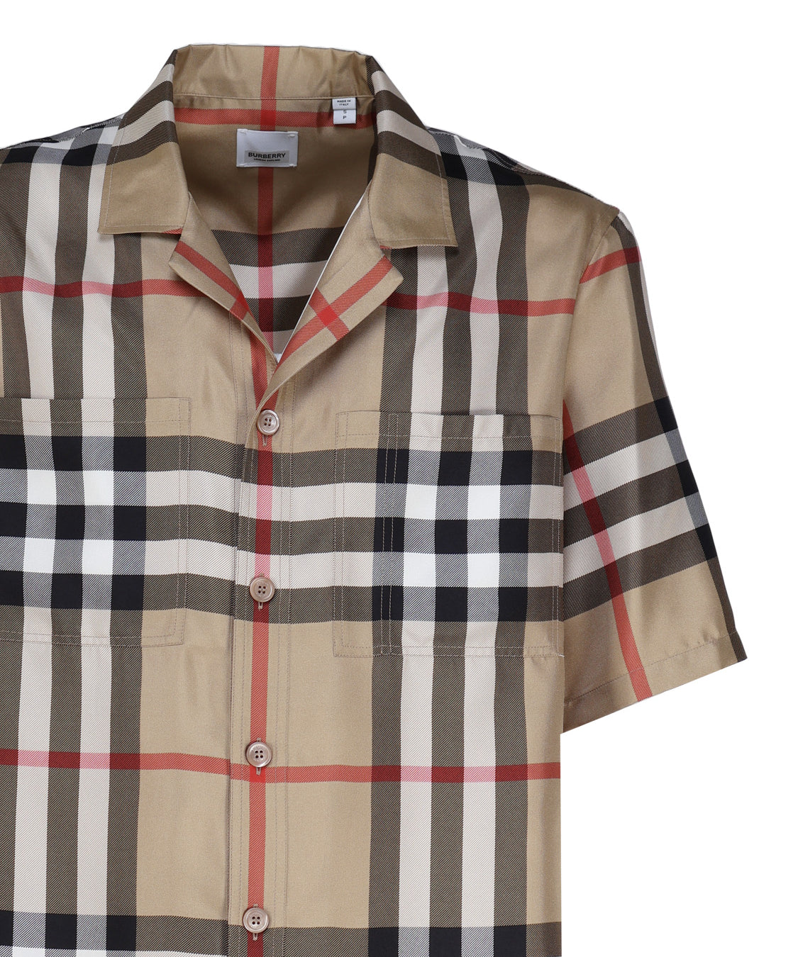 Camicia bowling in twill di seta 8050279 A7028 BURBERRY 