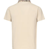 Polo in cotone con colletto Check 8103864 C1740 BURBERRY 