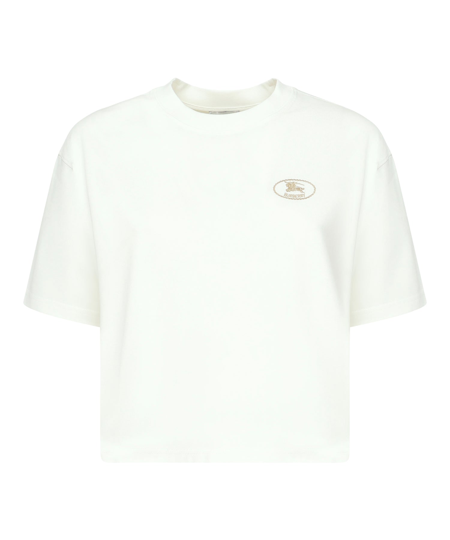 T-shirt cropped con logo <BR/> 8109055 B7078 BURBERRY 