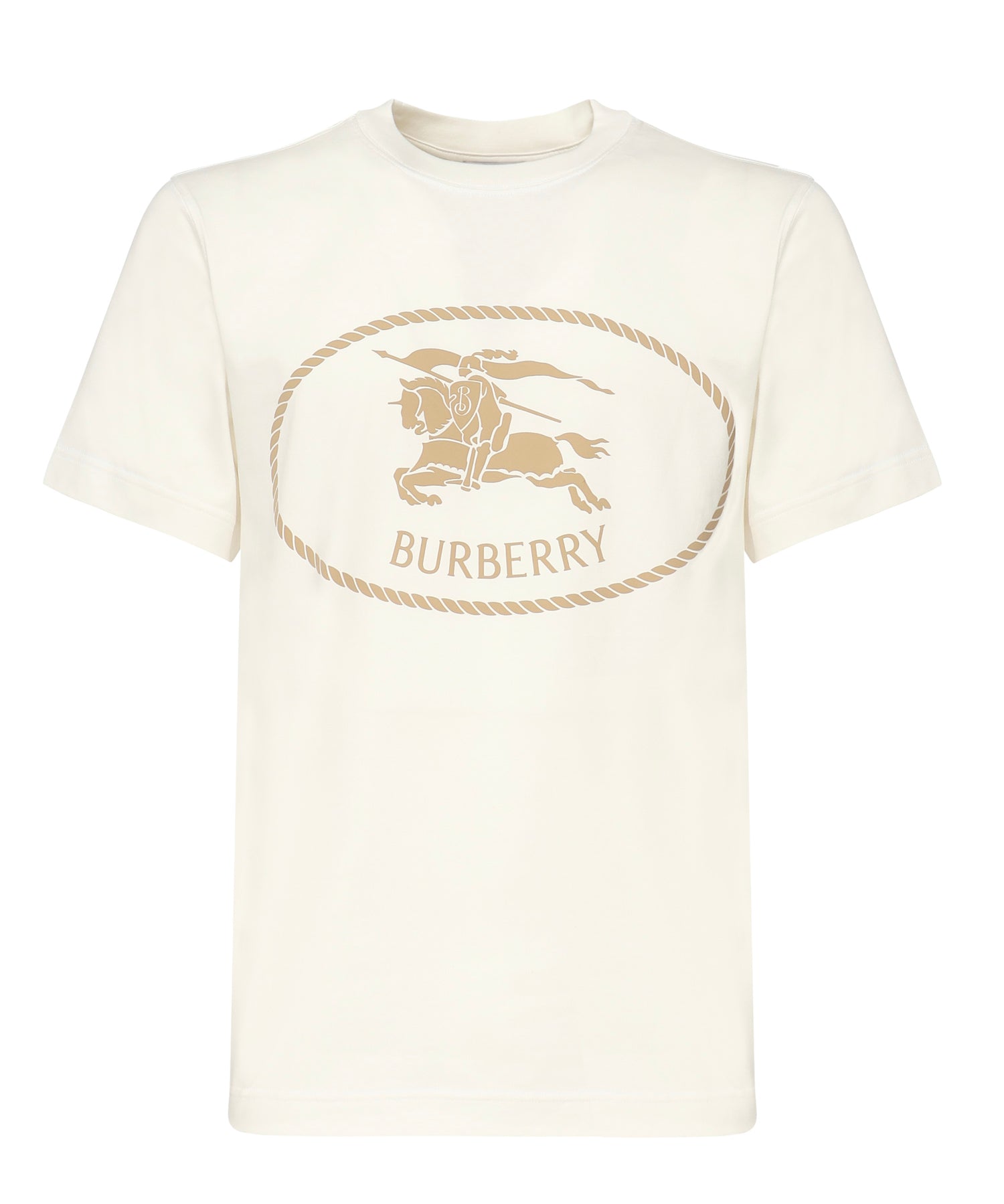 T-shirt in cotone con Knight Stamp 8110112 B7078 BURBERRY 