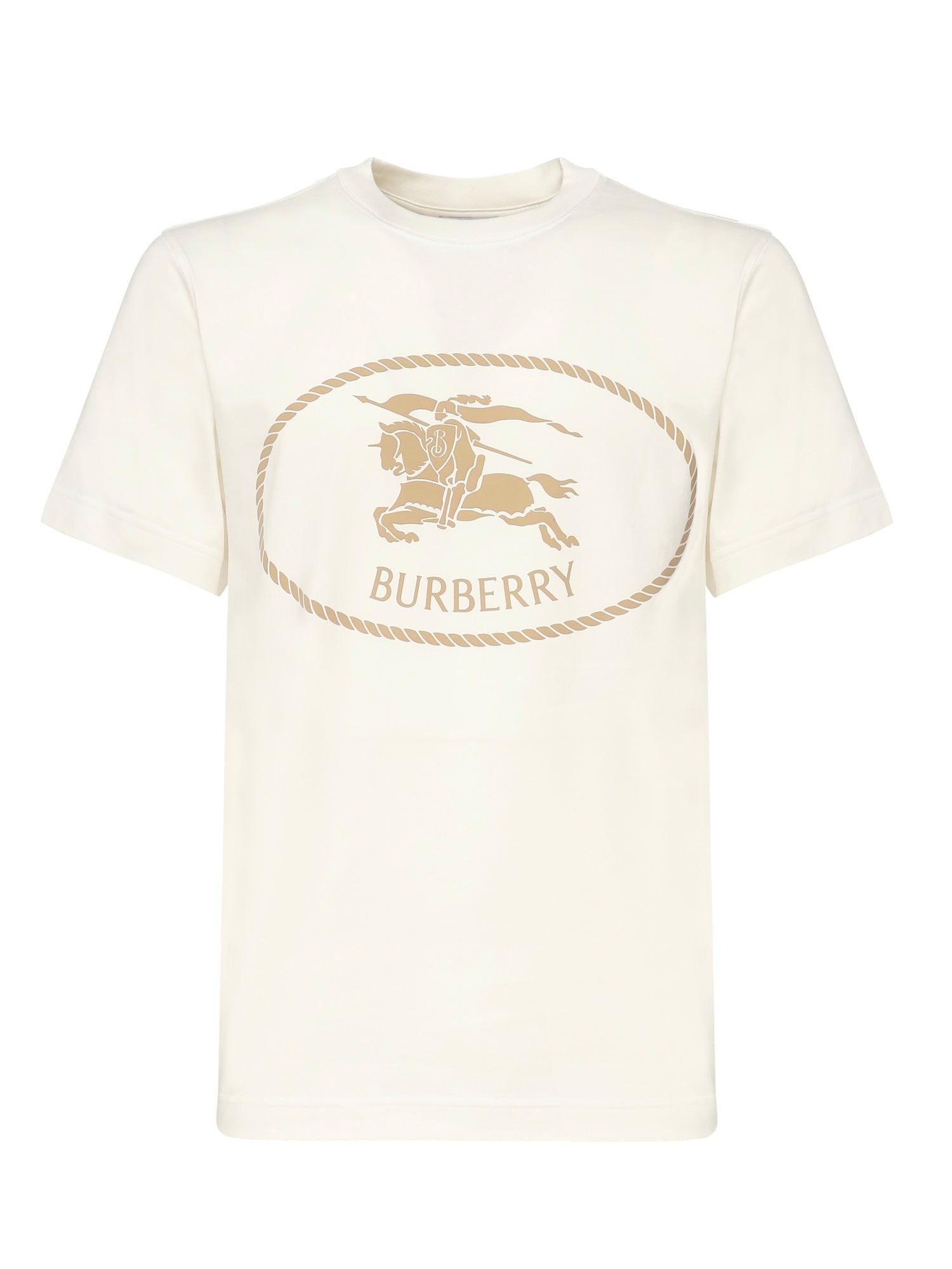 T-shirt in cotone con Knight Stamp 8110112 B7078 BURBERRY 