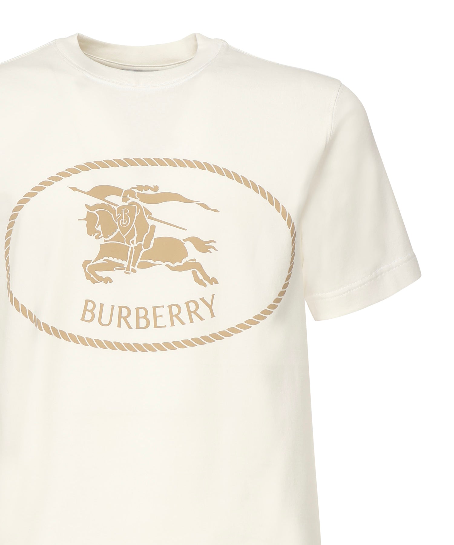 T-shirt in cotone con Knight Stamp 8110112 B7078 BURBERRY 