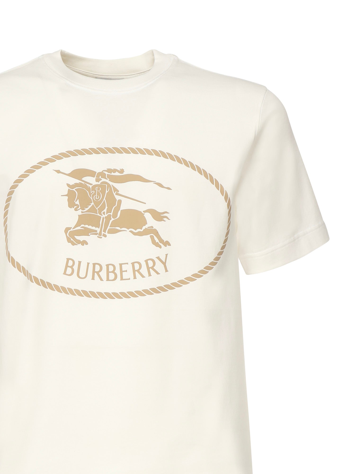 T-shirt in cotone con Knight Stamp 8110112 B7078 BURBERRY 