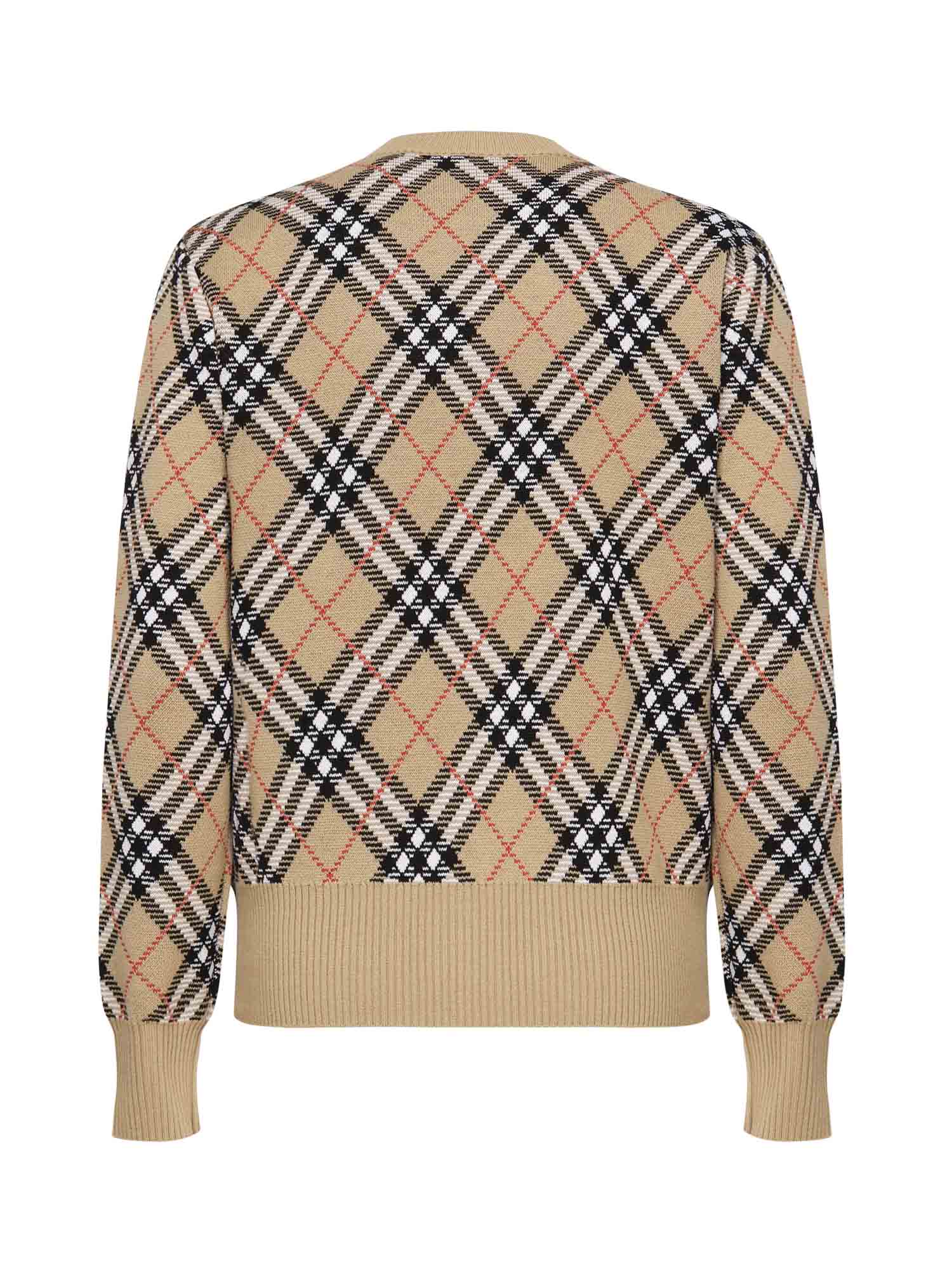 Pullover in misto lana e mohair Check 8110514 C1309 BURBERRY 